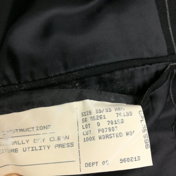 Vintage Polo Ralph Lauren Suit 38R Flannel Wool Chalk Striped 33x29 USA Made - Picture 7 of 16